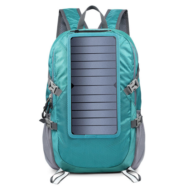 Solar Backpack Foldable Hiking Daypack With 5V Power Supply - Image 2
