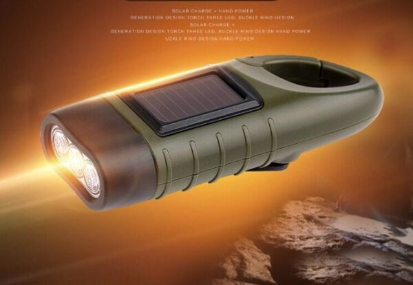 Solar hand-cranked flashlight - Image 2