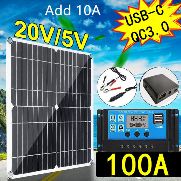 200W Solar Panel Kit 12V Battery Charger - Image 6