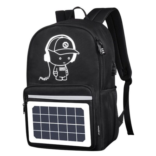 Fashion Backpack Solar Powered Charging Backpack Waterproof Oxford Large School Backpack for Teenagers Schoolbag Trend - Image 2