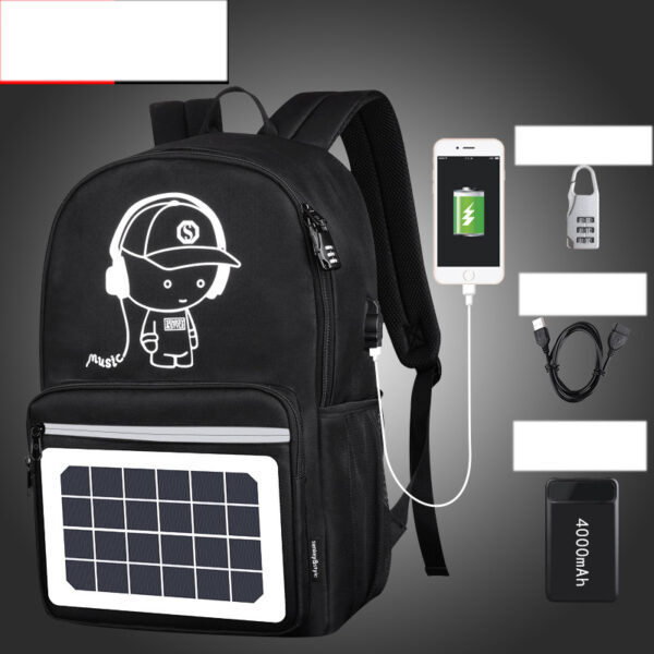 Fashion Backpack Solar Powered Charging Backpack Waterproof Oxford Large School Backpack for Teenagers Schoolbag Trend - Image 8