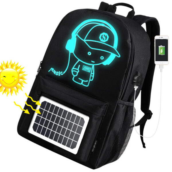 Fashion Backpack Solar Powered Charging Backpack Waterproof Oxford Large School Backpack for Teenagers Schoolbag Trend - Image 6