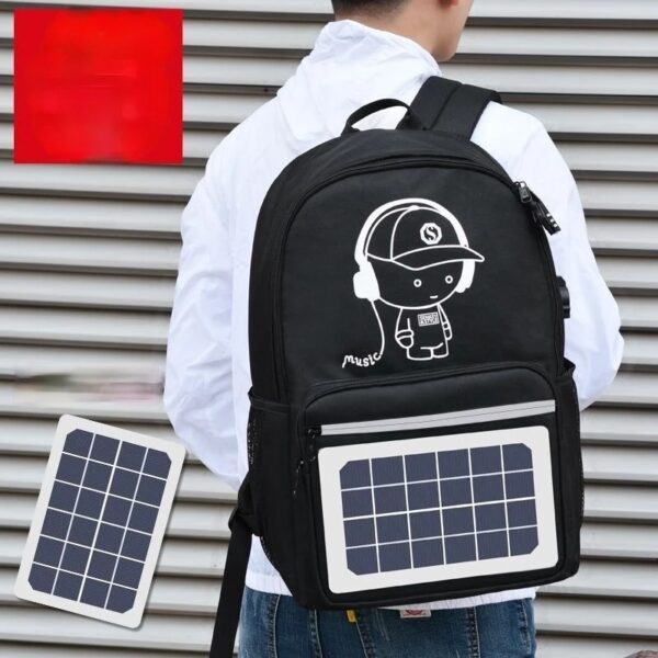Fashion Backpack Solar Powered Charging Backpack Waterproof Oxford Large School Backpack for Teenagers Schoolbag Trend - Image 7