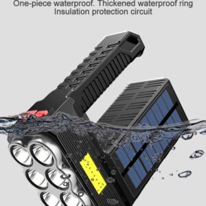 Solar Rechargeable Usb Flashlight Led