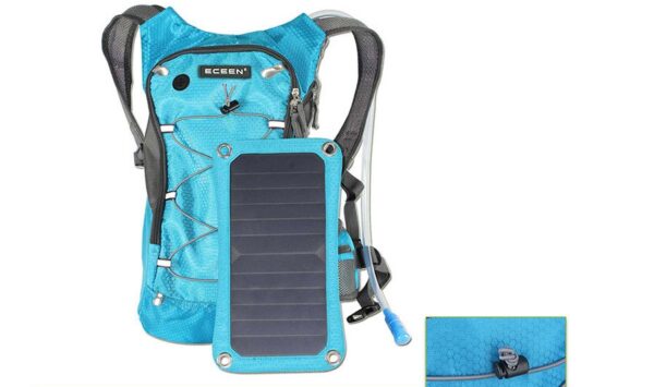 Outdoor riding solar charging backpack men and women lightweight skin sports backpack - Image 6