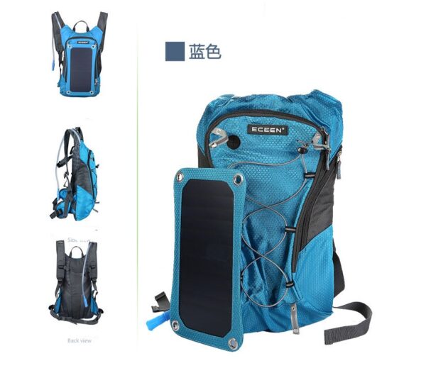 Outdoor riding solar charging backpack men and women lightweight skin sports backpack - Image 5