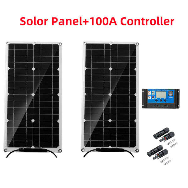 25W Flexible Solar Panel Battery Charger Kit100W - Image 5