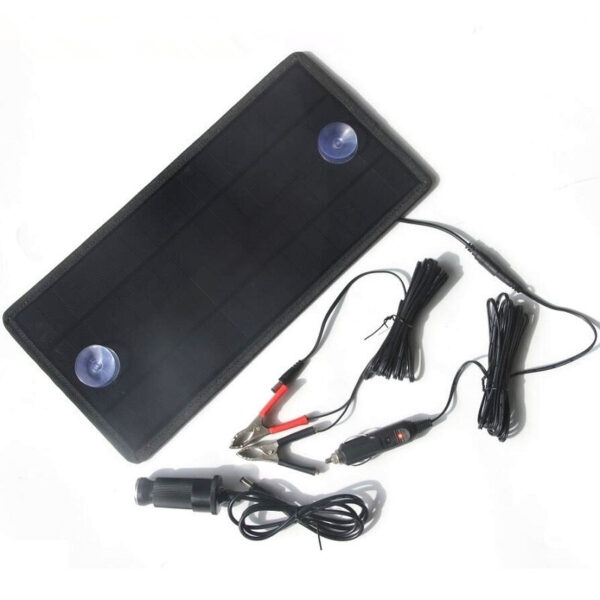 5W portable solar car battery charger solar charging car emergency charging supplement loss - Image 2