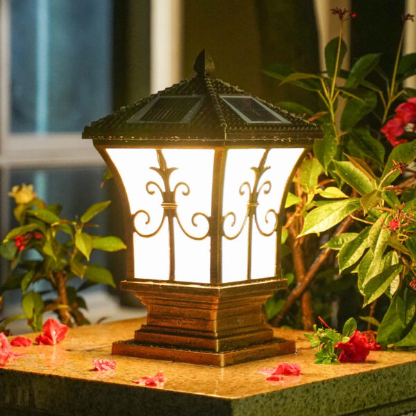Solar Column Headlights Garden Wall Lights - Image 2