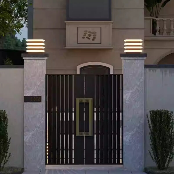 Solar Pillar Lamp Outdoor Waterproof Wall Lamp - Image 2