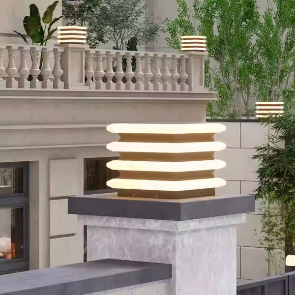 Solar Pillar Lamp Outdoor Waterproof Wall Lamp - Image 7